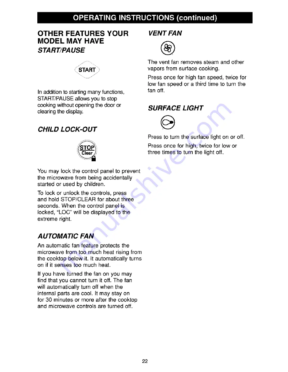 Kenmore 363.6270 Series Use & Care Manual Download Page 22