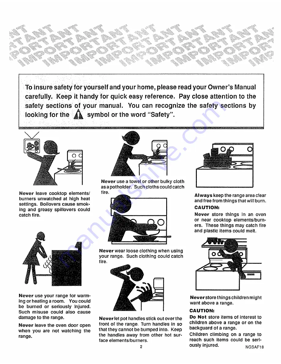 Kenmore 36725 Use, Care, Safety Manual Download Page 3