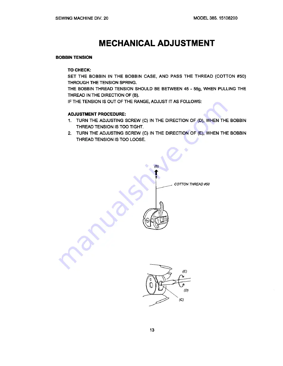 Kenmore 385.15108200 Service Manual Download Page 15