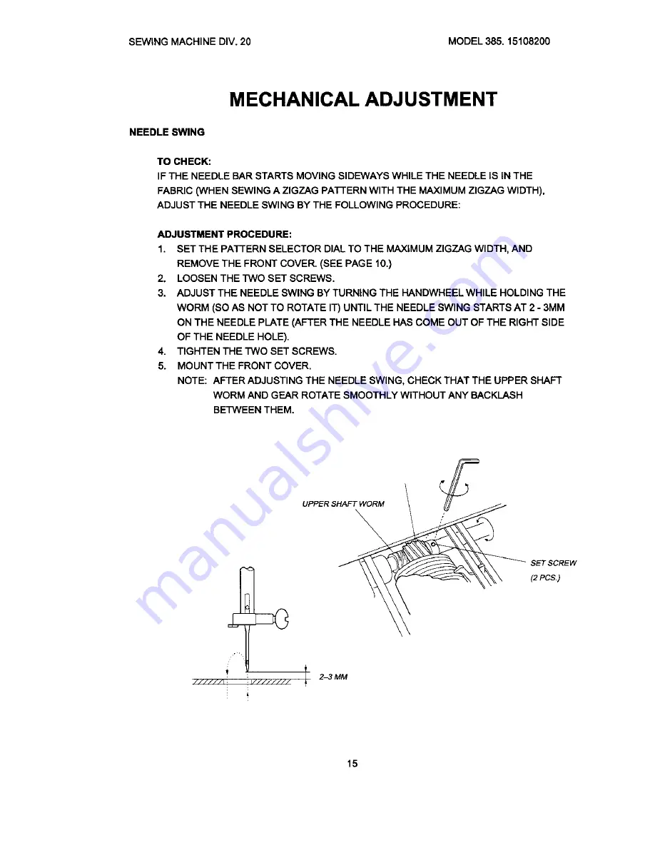 Kenmore 385.15108200 Service Manual Download Page 17