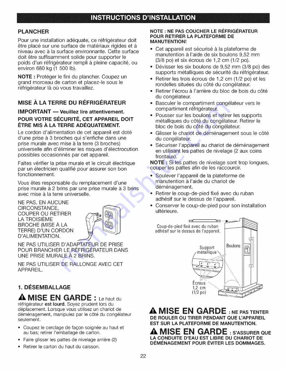 Kenmore 401.40483800 Скачать руководство пользователя страница 22