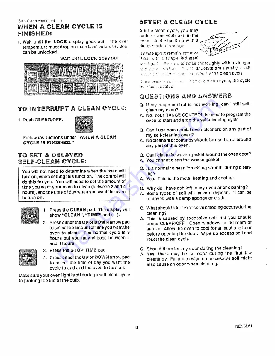 Kenmore 40425 Use And Care Safety Manual Download Page 14