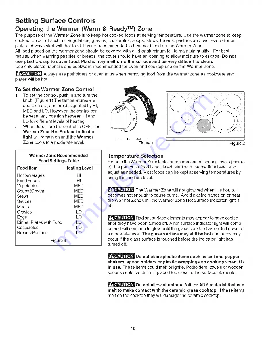 Kenmore 4050 - Pro 36 in. Electric Slide-In Cooktop Use And Care Manual Download Page 10