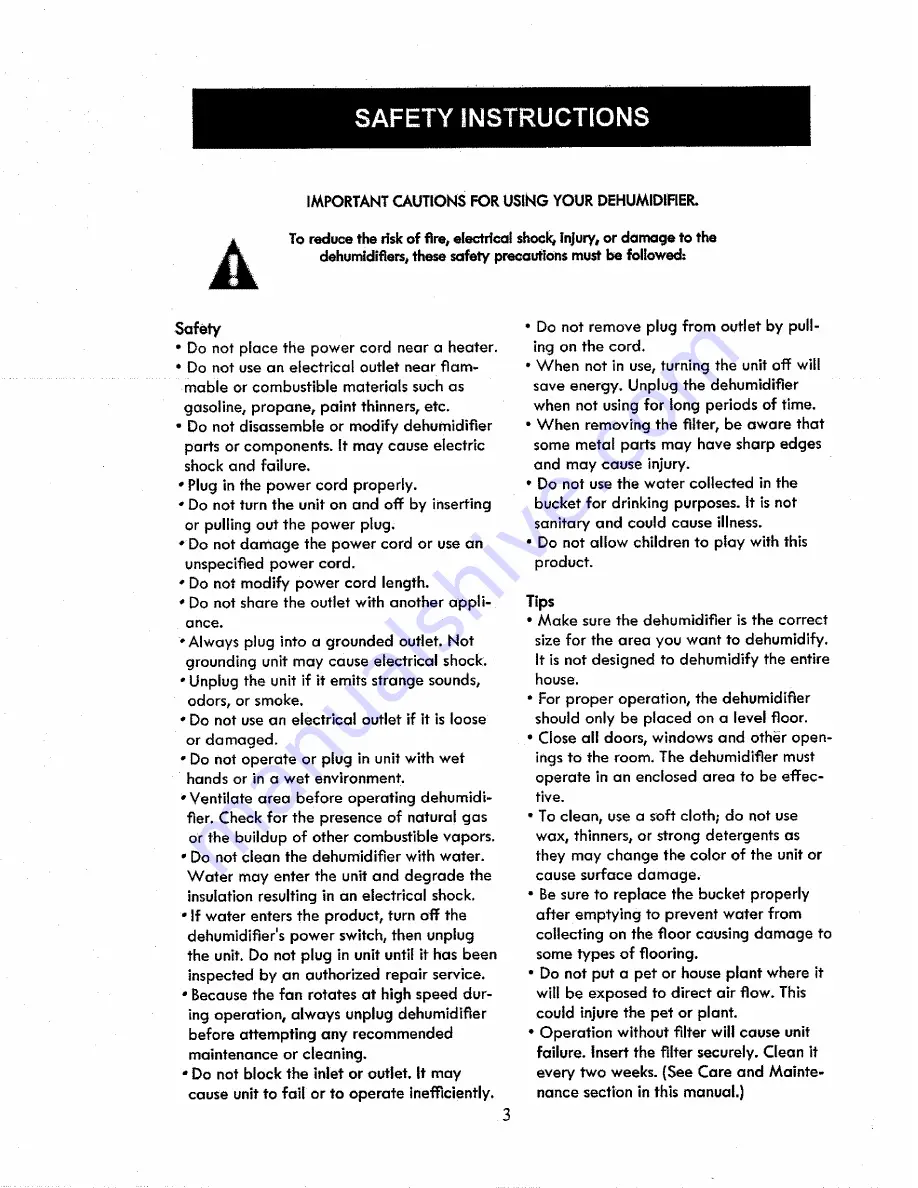 Kenmore 407.53530 Use & Care Manual Download Page 3