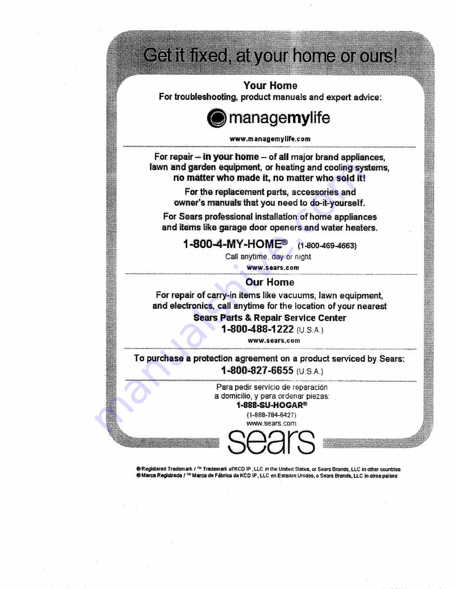 Kenmore 407.53550 Use & Care Manual Download Page 28