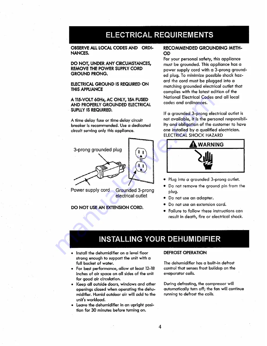 Kenmore 407.53571 Use & Care Manual Download Page 4