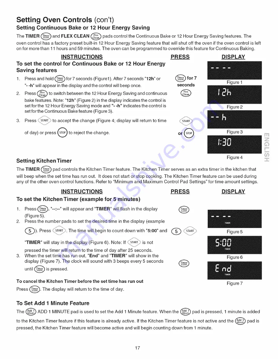 Kenmore 4102 - Elite 30 in. Slide-In Electric Range Use & Care Manual Download Page 17