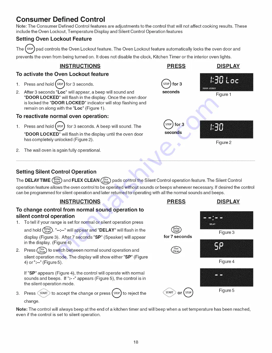 Kenmore 4102 - Elite 30 in. Slide-In Electric Range Use & Care Manual Download Page 18