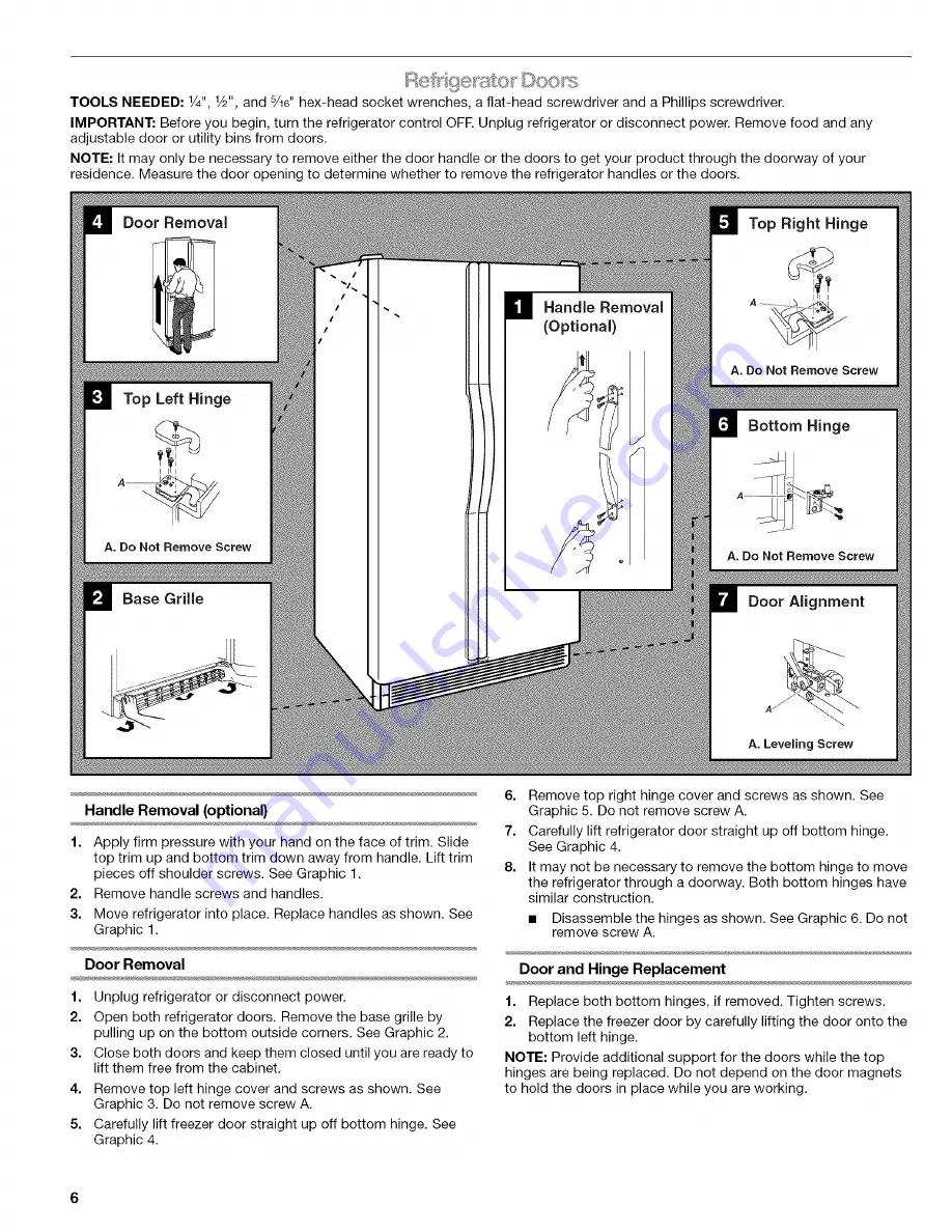 Kenmore 4126 - 21.5 cu. Ft. Non-Dispensing Refrigerator Use And Care Manual Download Page 6