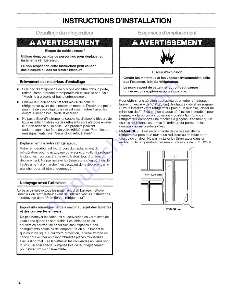 Kenmore 4126 - 21.5 cu. Ft. Non-Dispensing Refrigerator Use And Care Manual Download Page 34