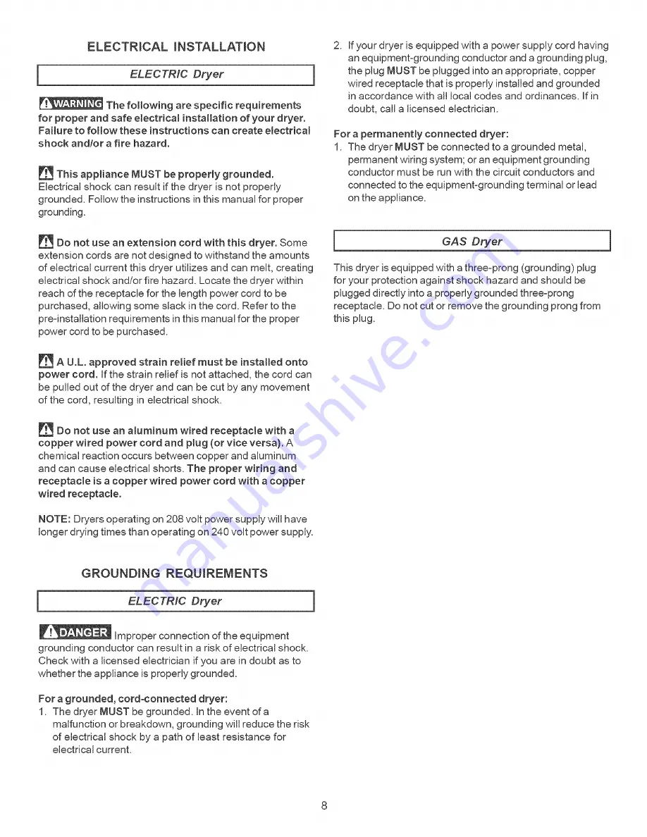 Kenmore 41779042990 Installation Instructions Manual Download Page 8