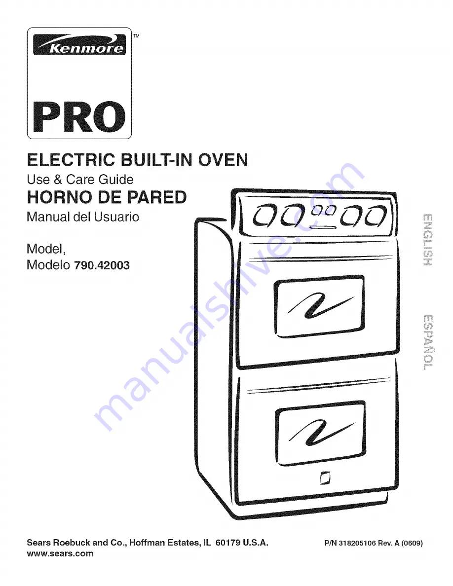 Kenmore 4200 - Pro 30 in. Electric Double Wall Oven Use And Care Manual Download Page 1