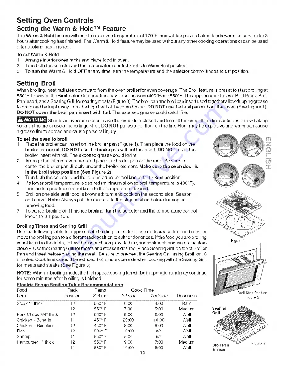 Kenmore 4200 - Pro 30 in. Electric Double Wall Oven Use And Care Manual Download Page 13