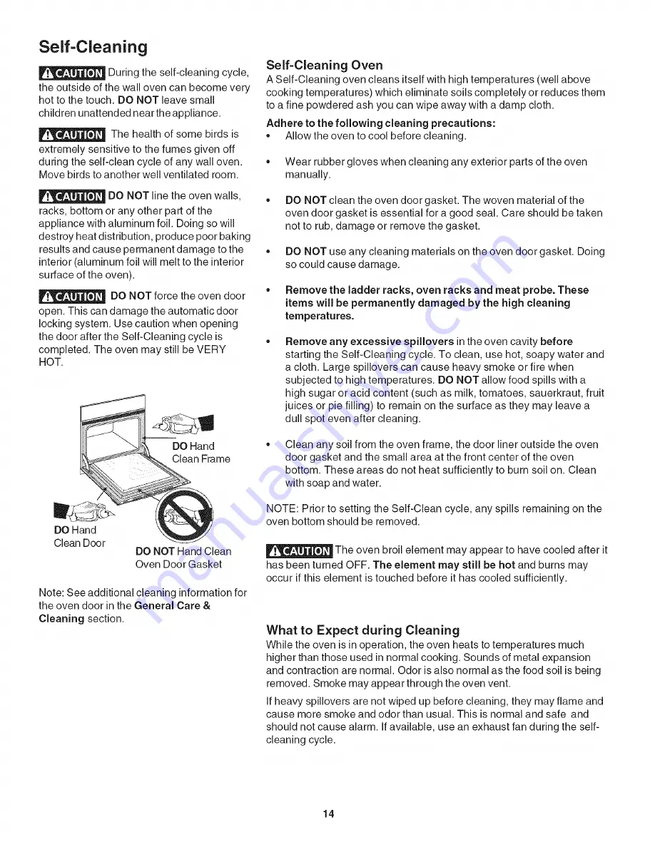 Kenmore 4200 - Pro 30 in. Electric Double Wall Oven Use And Care Manual Download Page 14