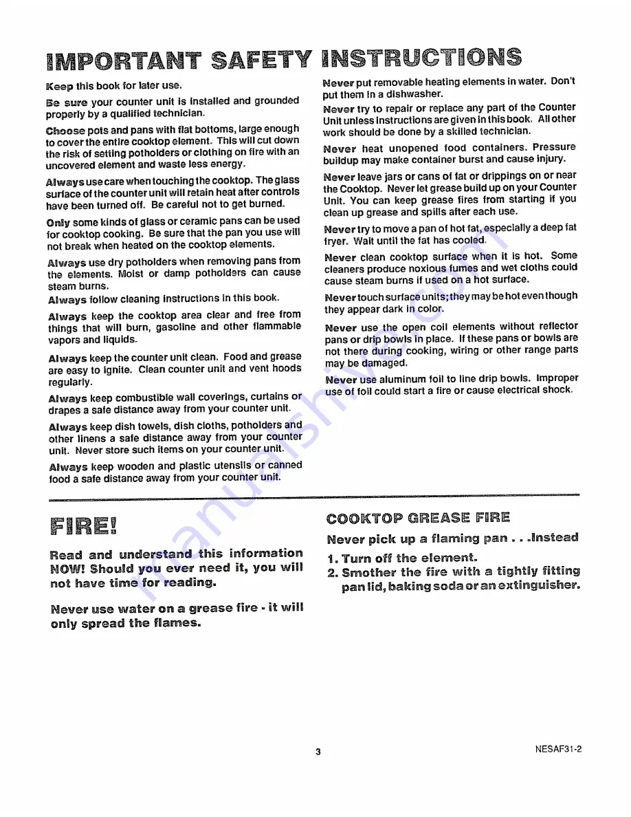 Kenmore 43420 Use Use, Care, Safety Manual Download Page 4