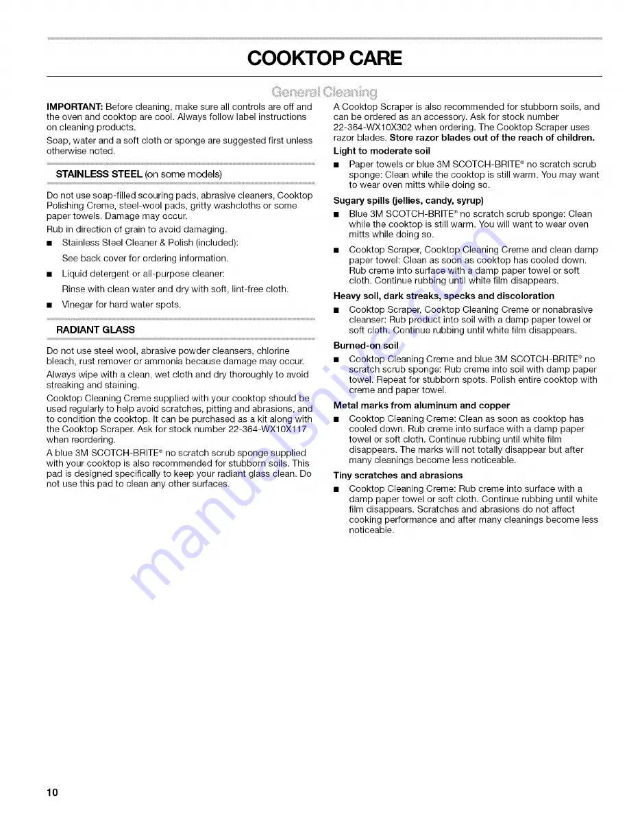 Kenmore 44089
44092 Use & Care Manual Download Page 10