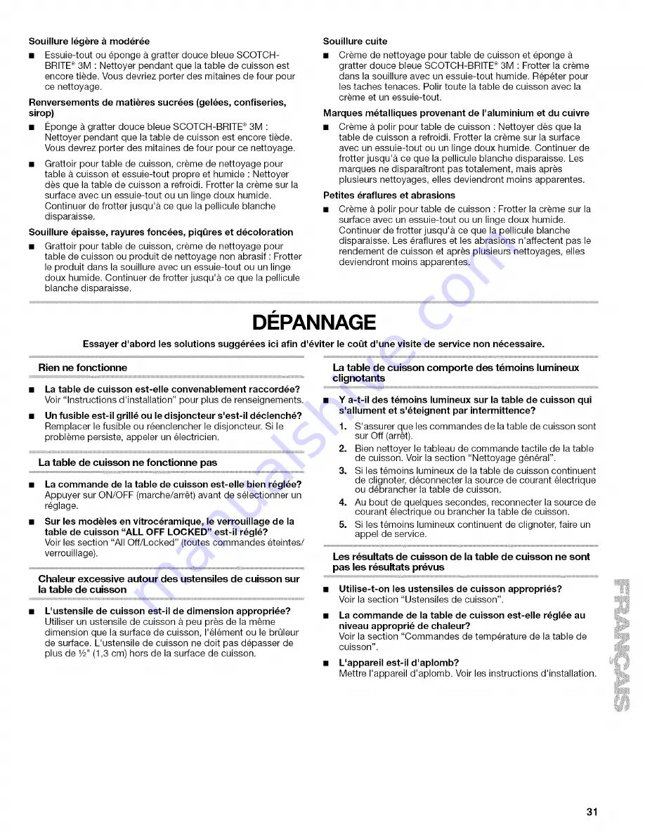 Kenmore 44089
44092 Use & Care Manual Download Page 31