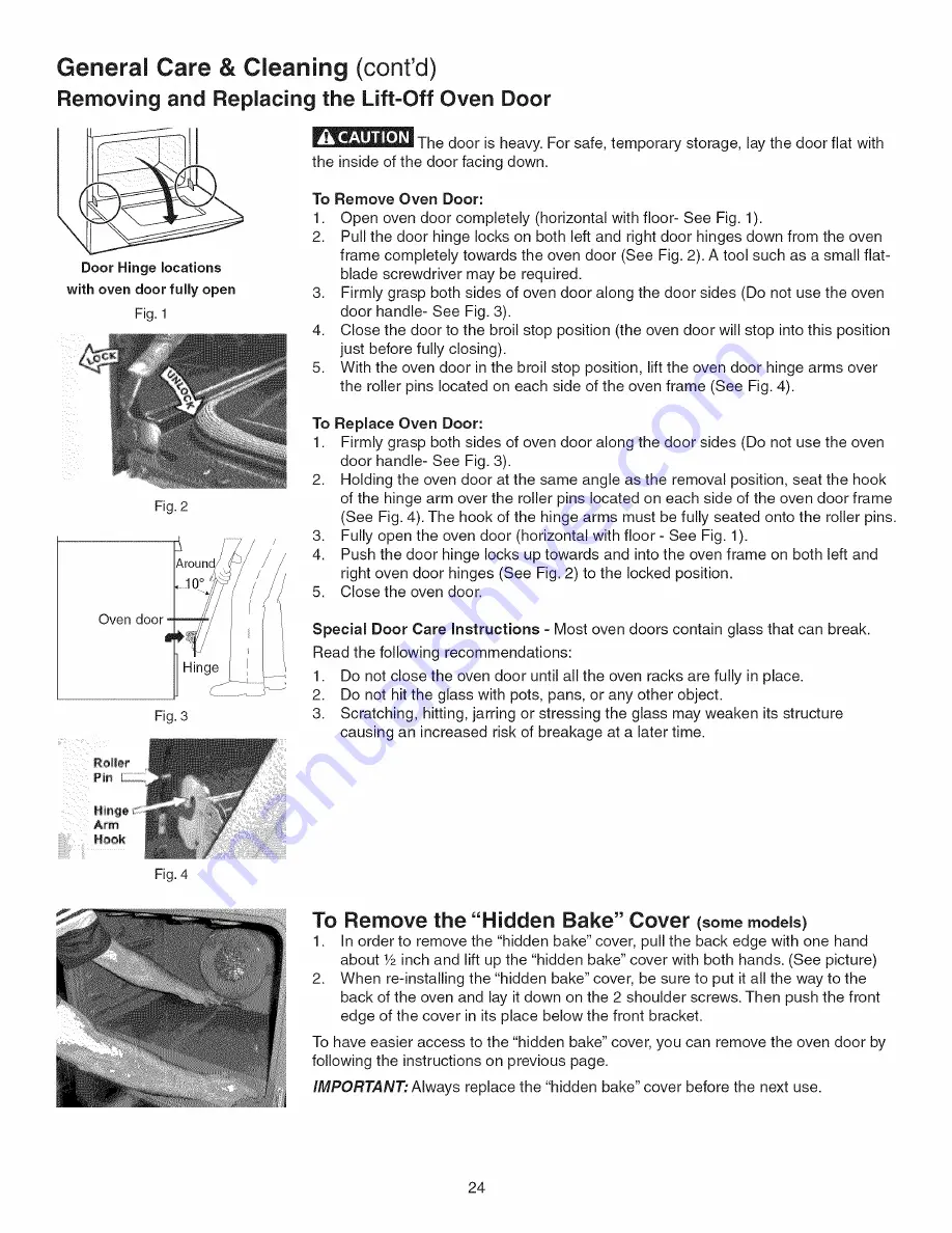 Kenmore 4558 - 30 in. Electric Drop-In Range Use And Care Manual Download Page 24