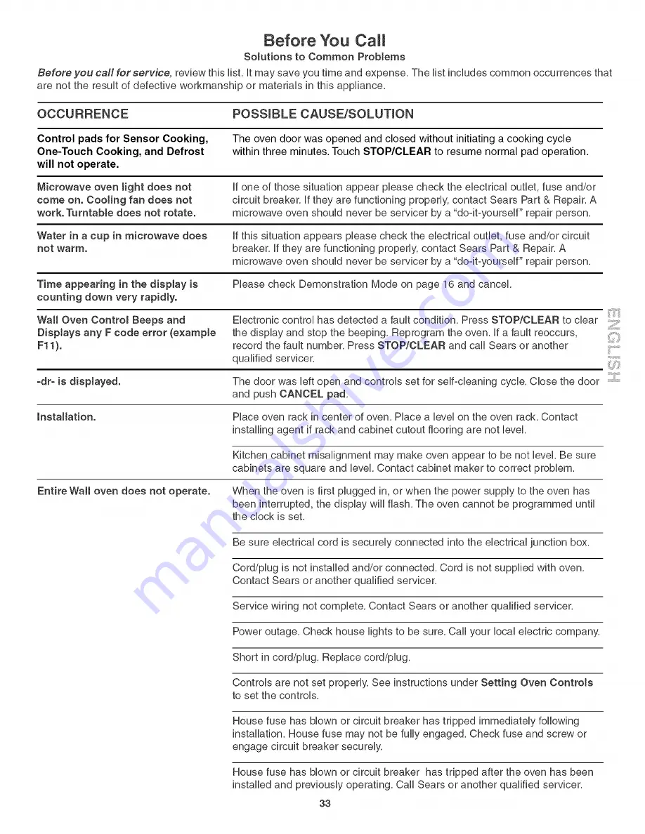 Kenmore 4785 Use & Care Manual Download Page 33