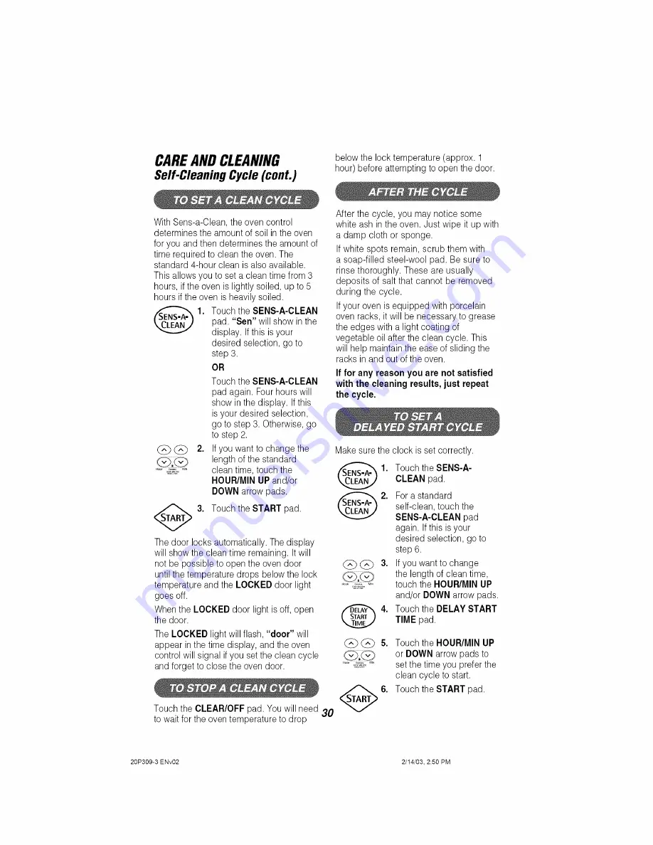 Kenmore 49043 Use & Care Manual Download Page 30