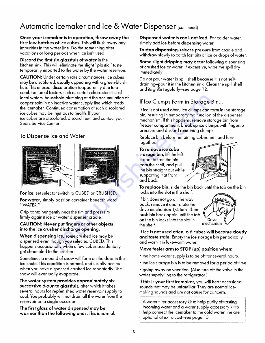 Kenmore 52471 Owner'S Manual Download Page 10