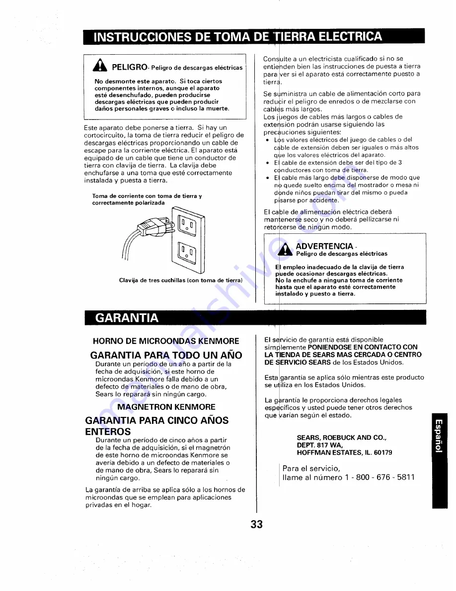 Kenmore 565. 66480 Owner'S Manual Download Page 35