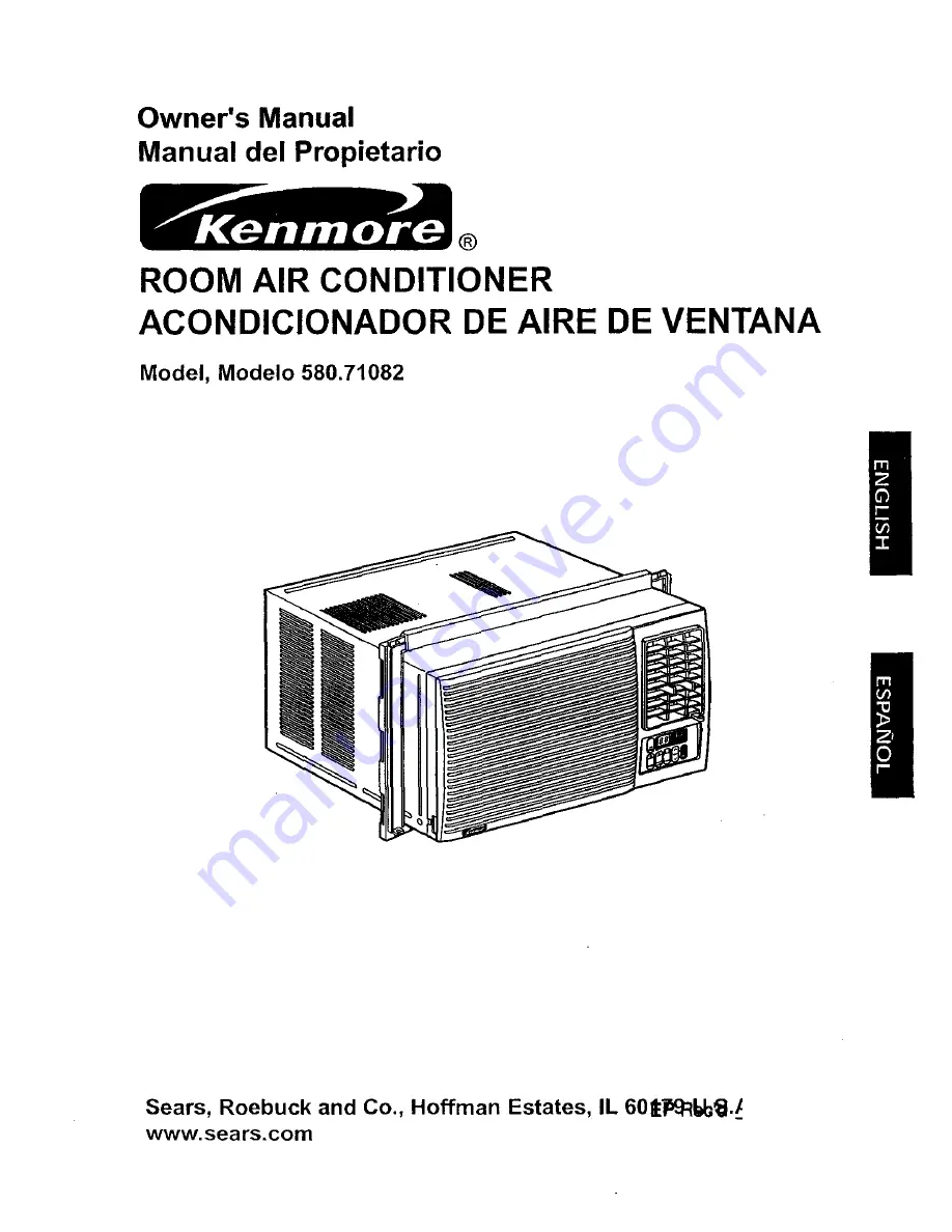 Kenmore 580.71082 Owner'S Manual Download Page 1