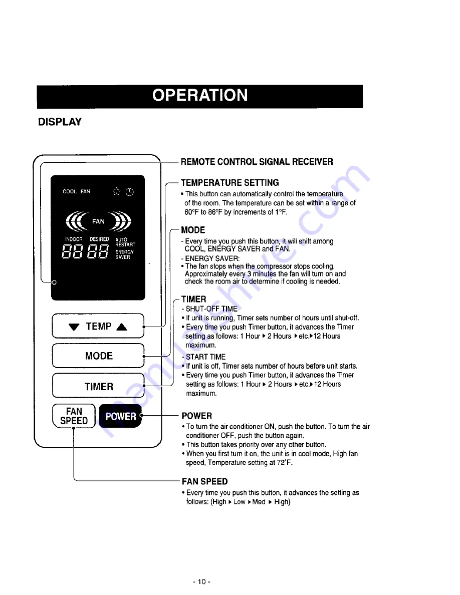 Kenmore 580.720059200 Owner'S Manual Download Page 10