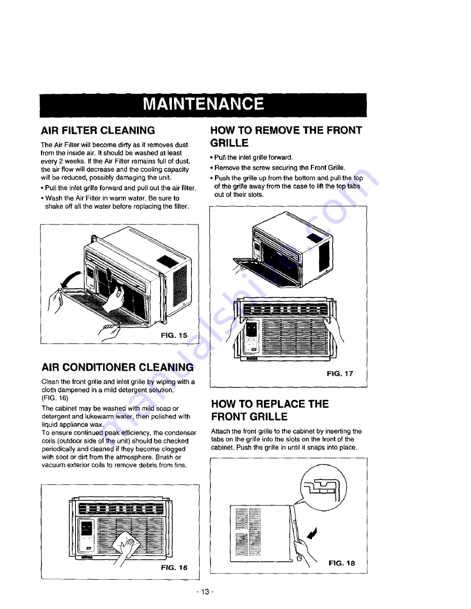 Kenmore 580.720059200 Owner'S Manual Download Page 13