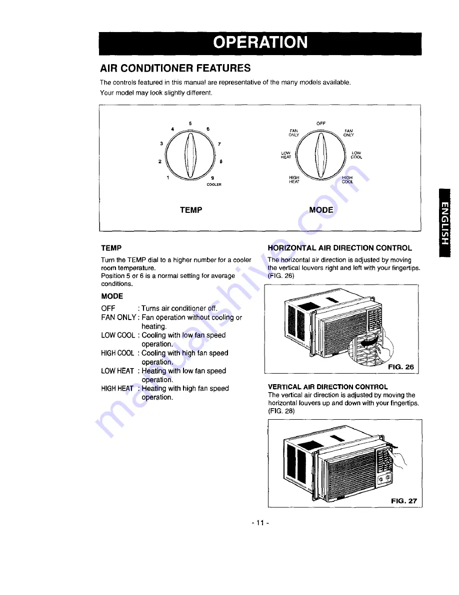 Kenmore 580.72077 Owner'S Manual Download Page 11