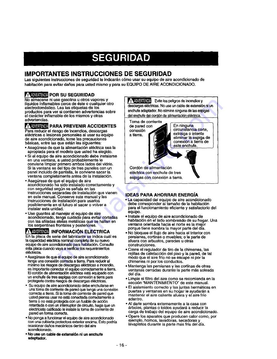 Kenmore 580.73189 Owner'S Manual Download Page 16