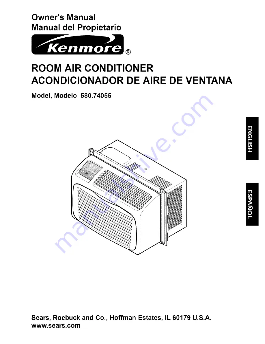 Kenmore 580.74055 Owner'S Manual Download Page 1