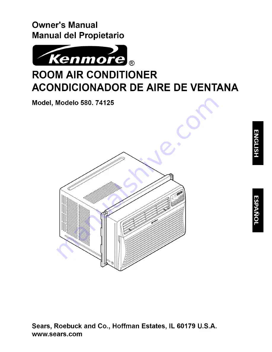 Kenmore 580.74107 Owner'S Manual Download Page 1