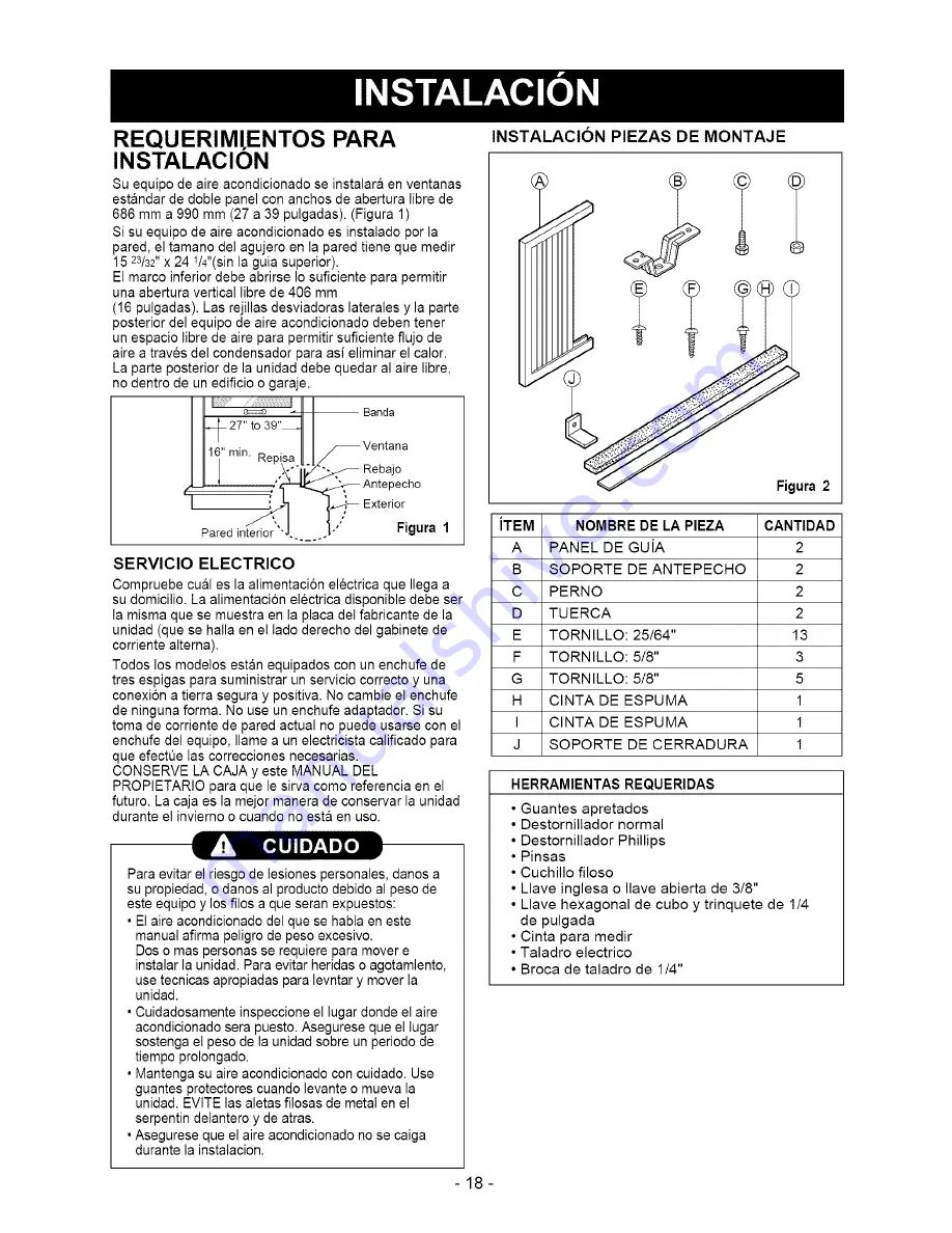 Kenmore 580.74107 Owner'S Manual Download Page 18