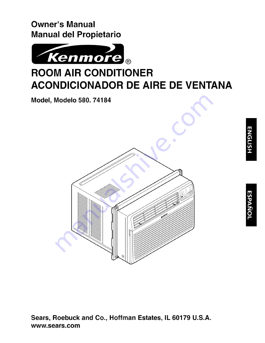 Kenmore 580.74184 Owner'S Manual Download Page 1