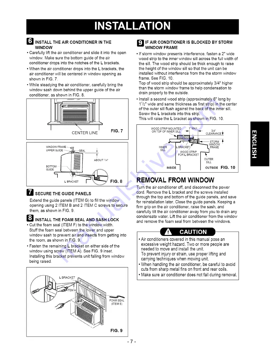 Kenmore 580.75050 Owner'S Manual Download Page 7