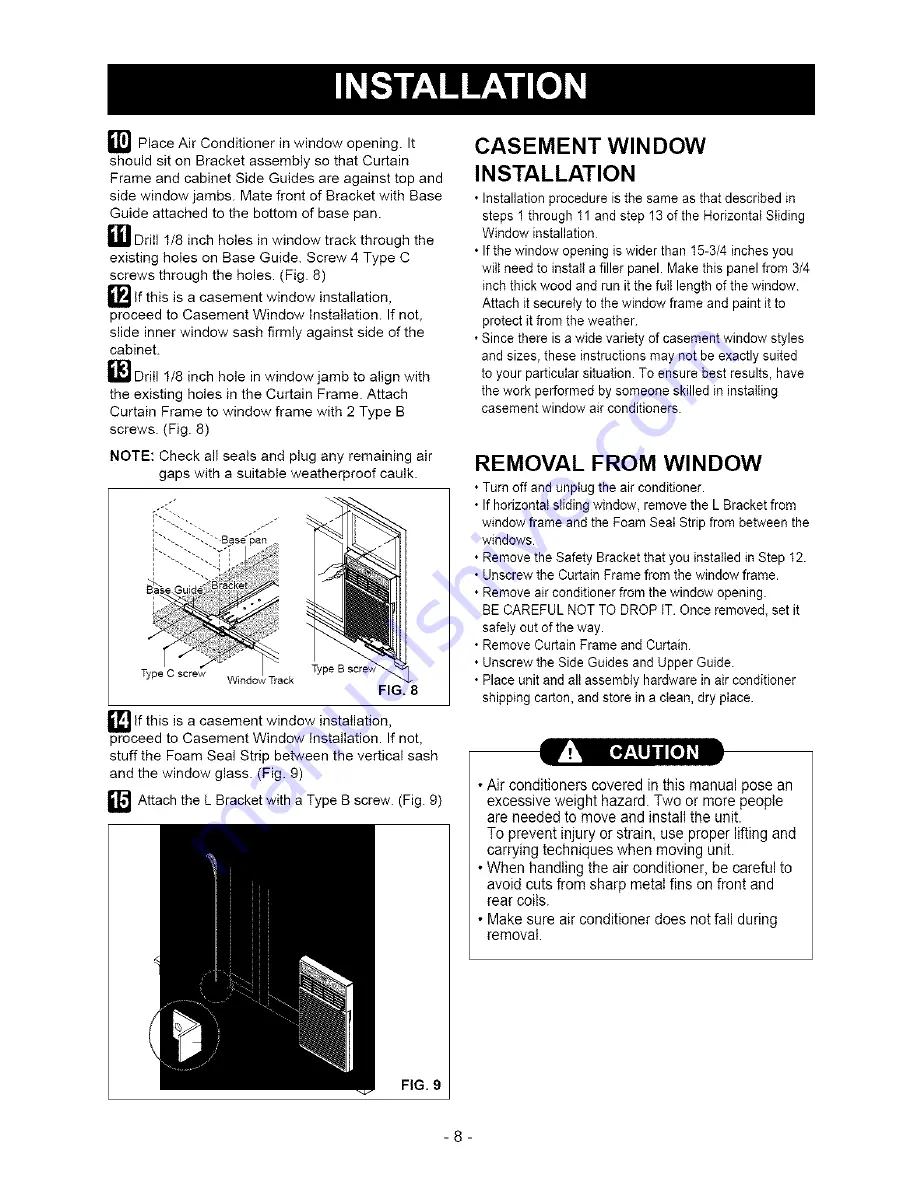 Kenmore 580. 75063 Owner'S Manual Download Page 8