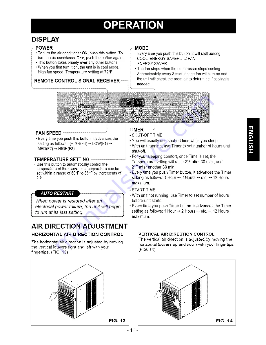 Kenmore 580. 75063 Owner'S Manual Download Page 11