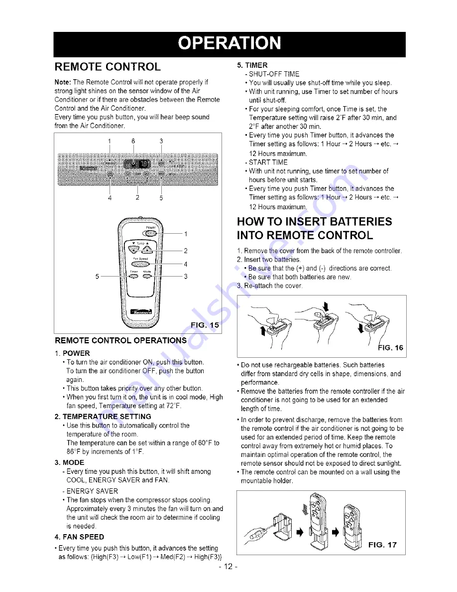 Kenmore 580. 75063 Owner'S Manual Download Page 12