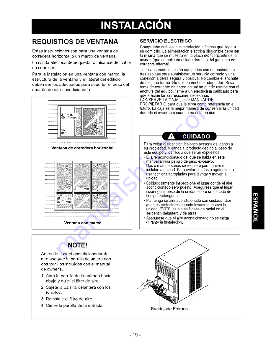 Kenmore 580. 75063 Owner'S Manual Download Page 19