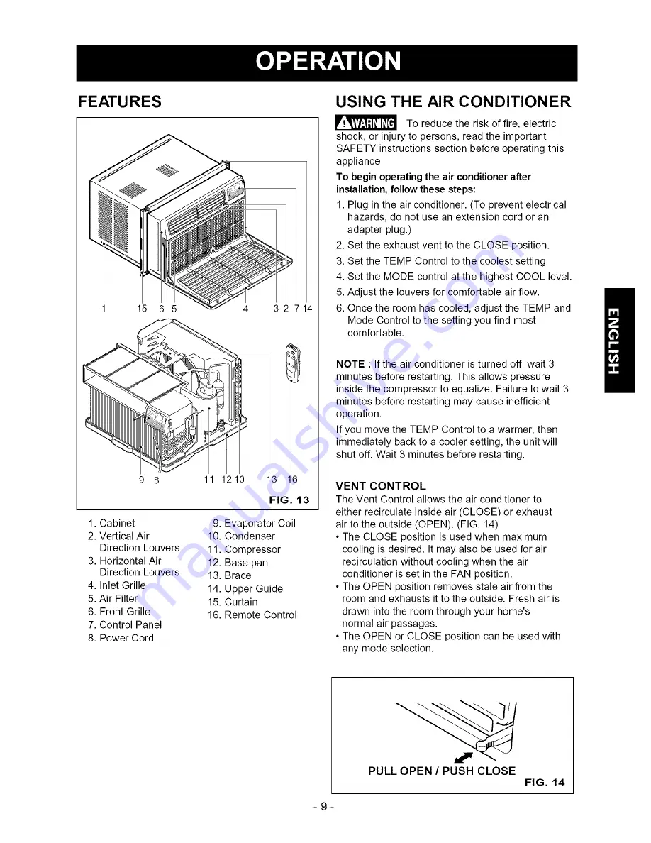 Kenmore 580.75080 Owner'S Manual Download Page 9