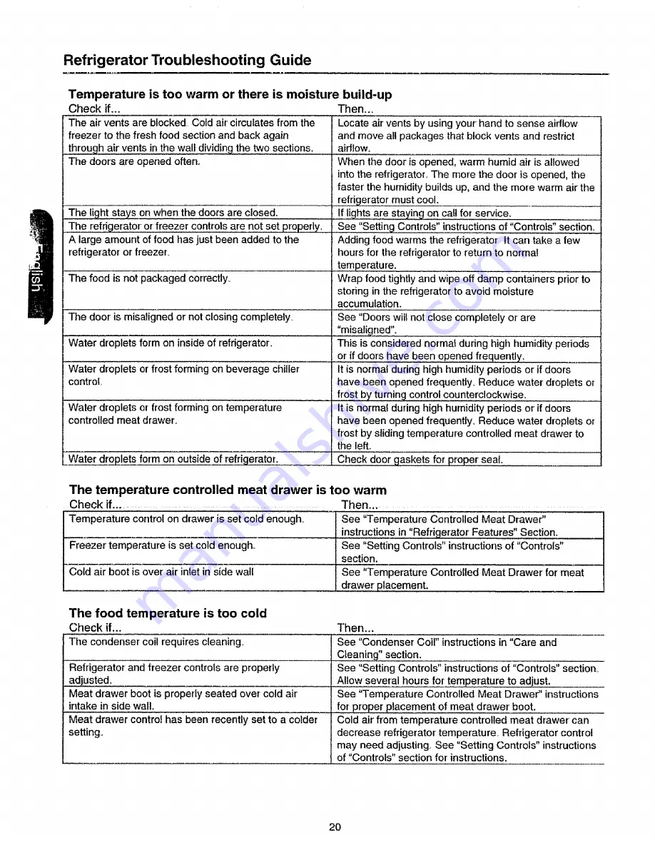 Kenmore 58392 Use And Care Manual Download Page 20