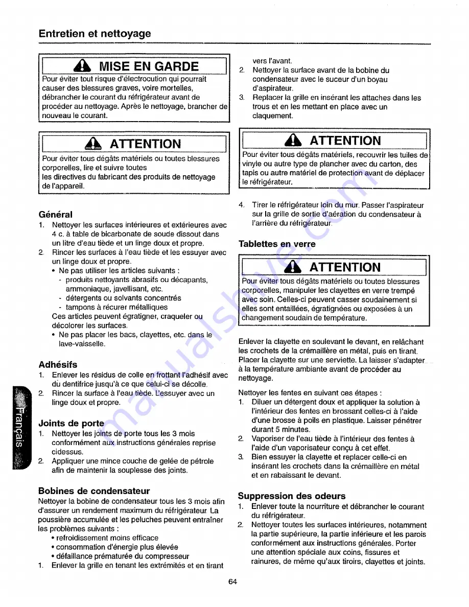 Kenmore 58392 Use And Care Manual Download Page 64