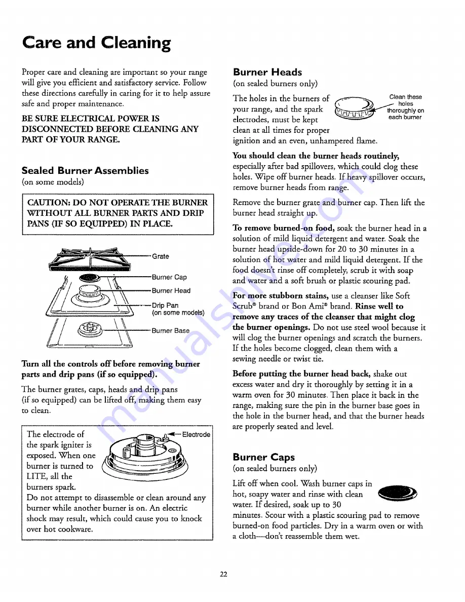 Kenmore 61011 Use Owner'S Manual Download Page 22