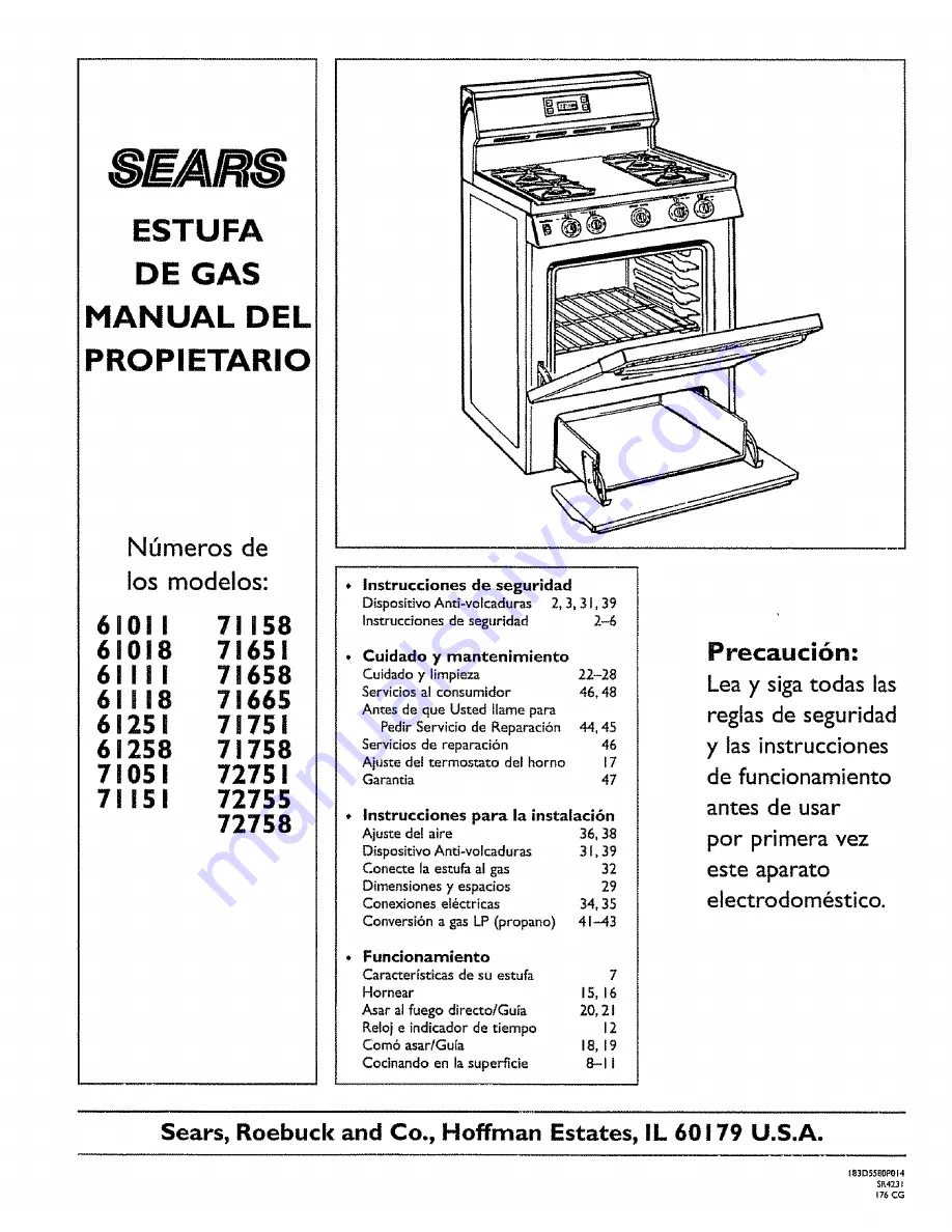 Kenmore 61011 Use Owner'S Manual Download Page 49