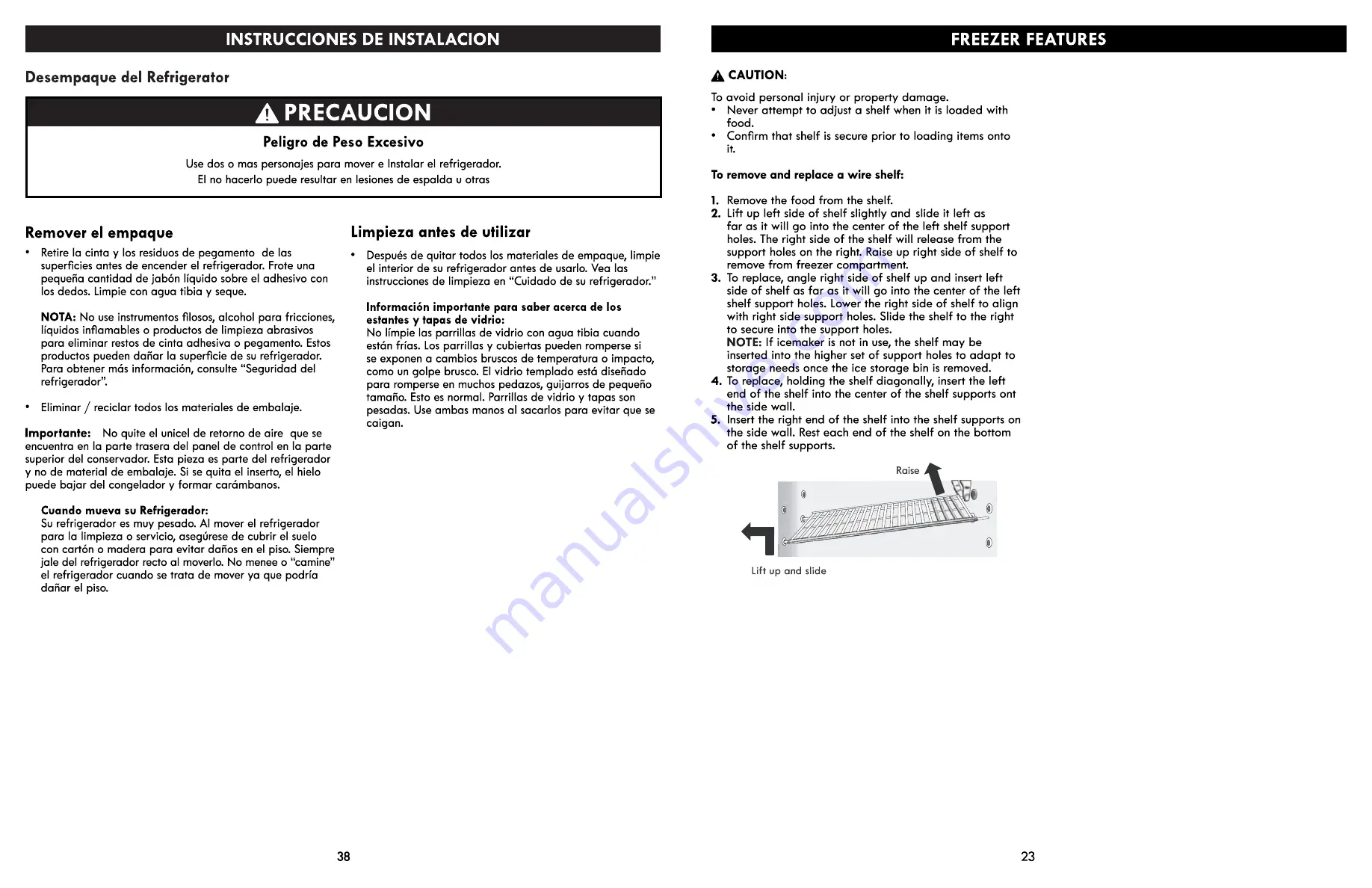 Kenmore 6120 Series Use & Care Manual Download Page 38