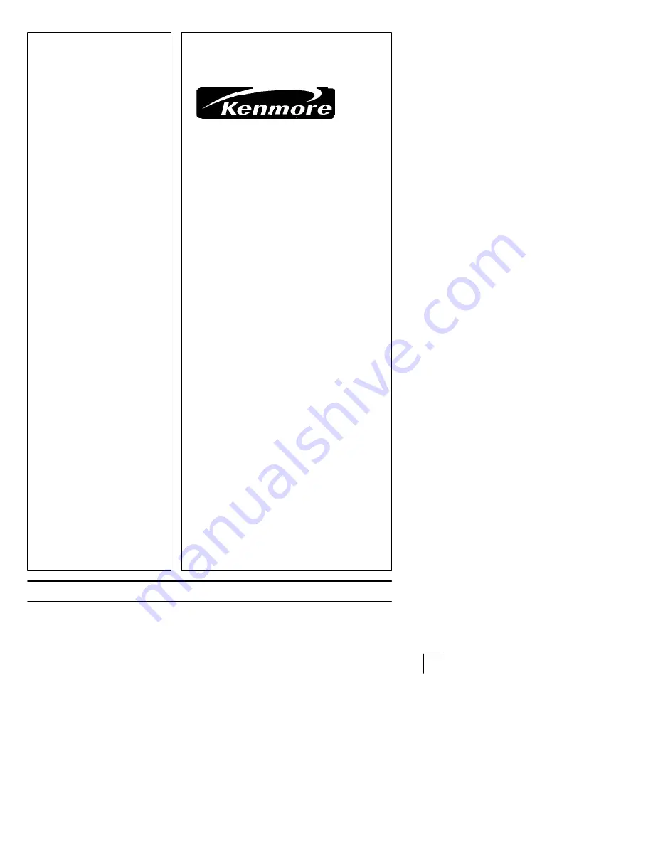 Kenmore 625.344500 Owner'S Manual Download Page 4