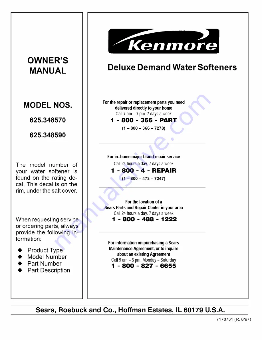 Kenmore 625.34857 Скачать руководство пользователя страница 32