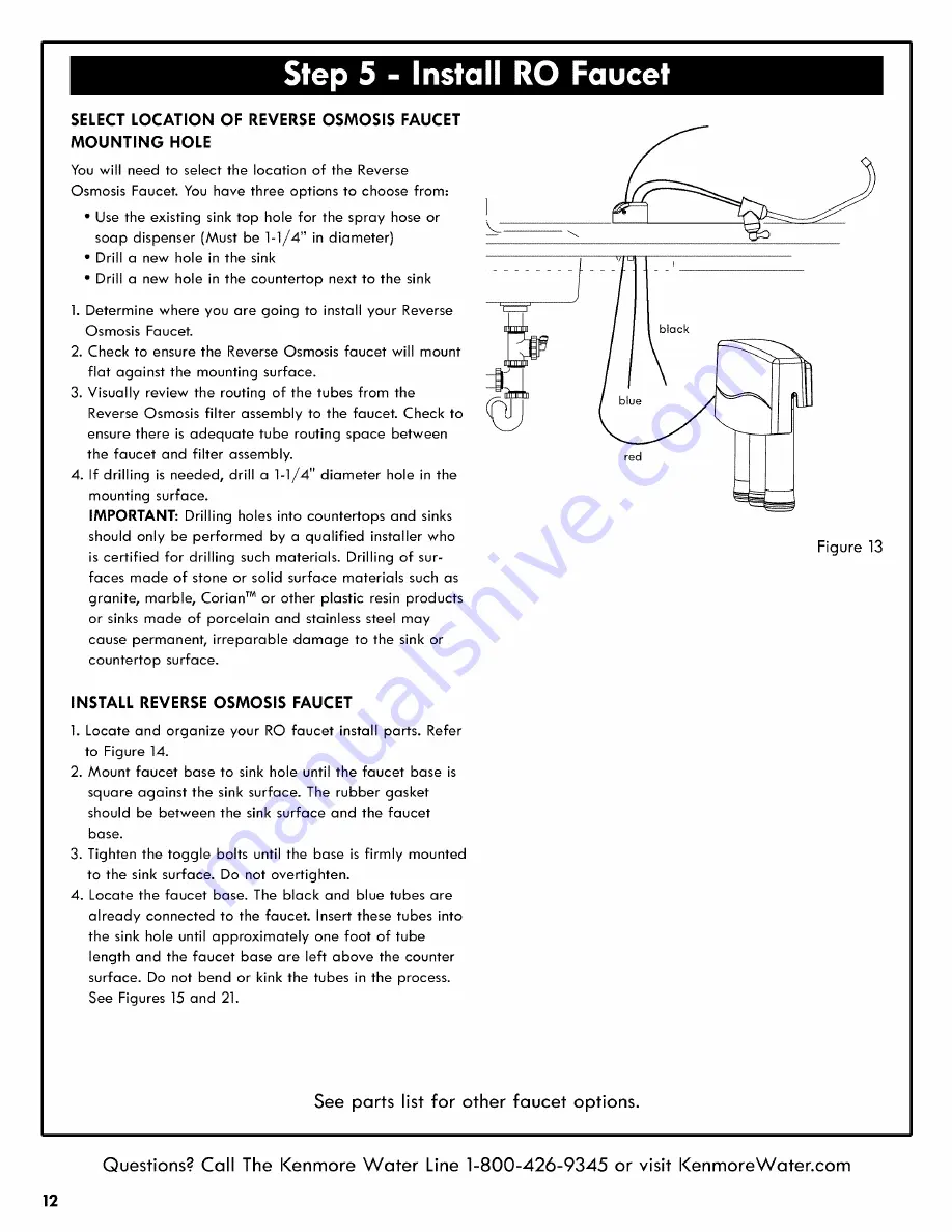 Kenmore 625.381560 Owner'S Manual Download Page 12