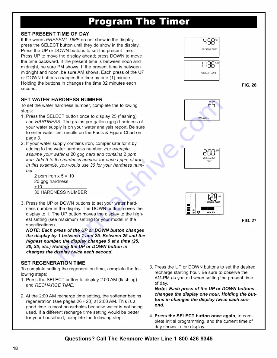 Kenmore 625.38356 Owner'S Manual Download Page 18